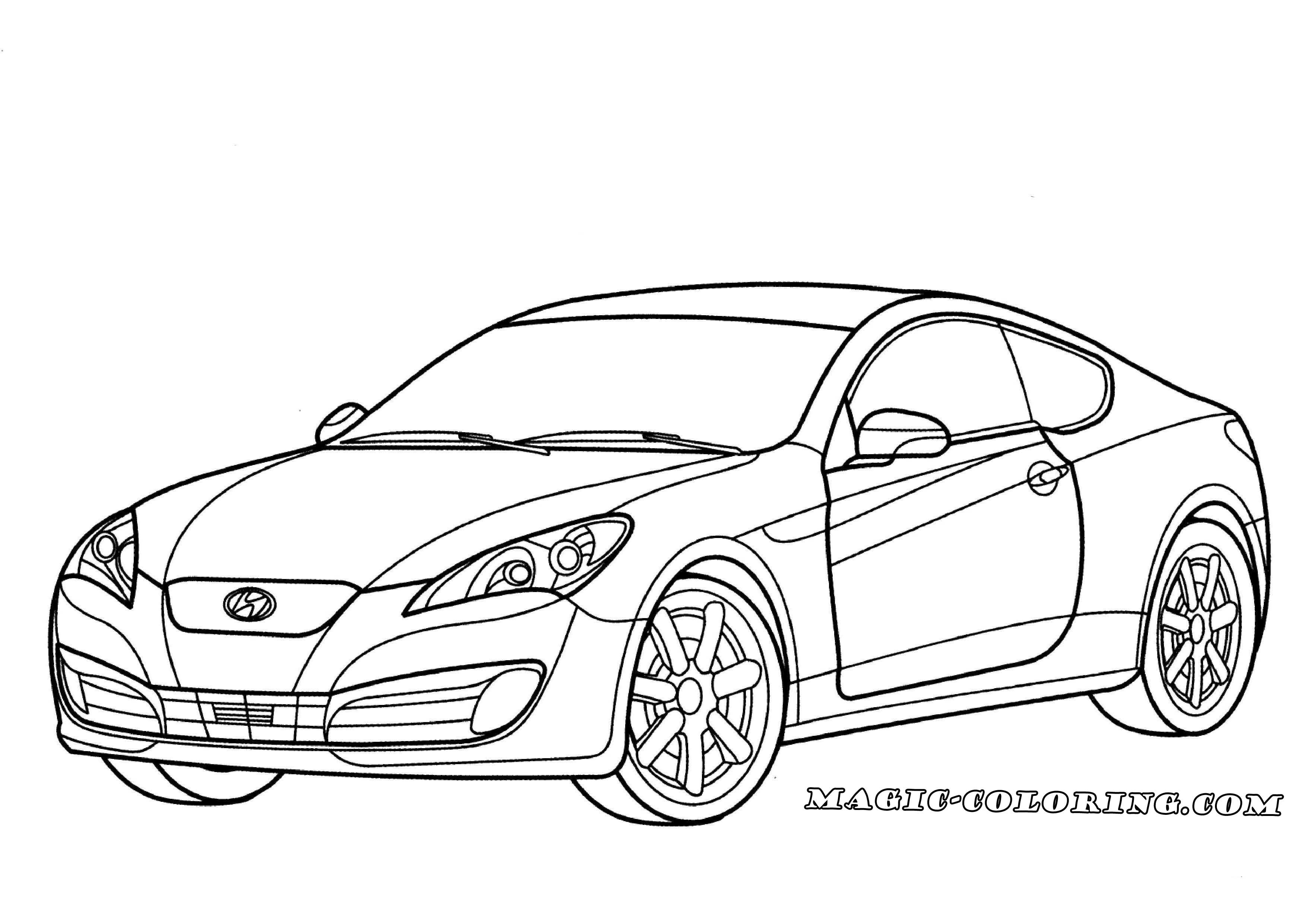 Hyundai genesis coupe coloring page cars coloring pages hyundai genesis coupe coloring pages