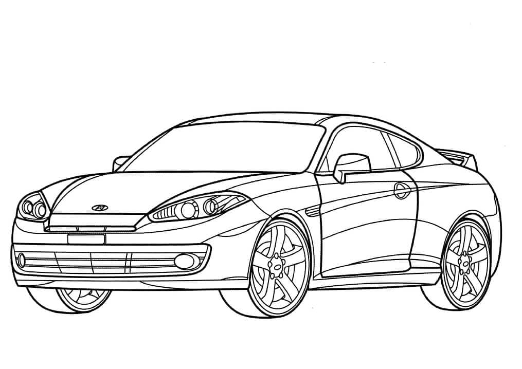 Hyundai genesis coloring page