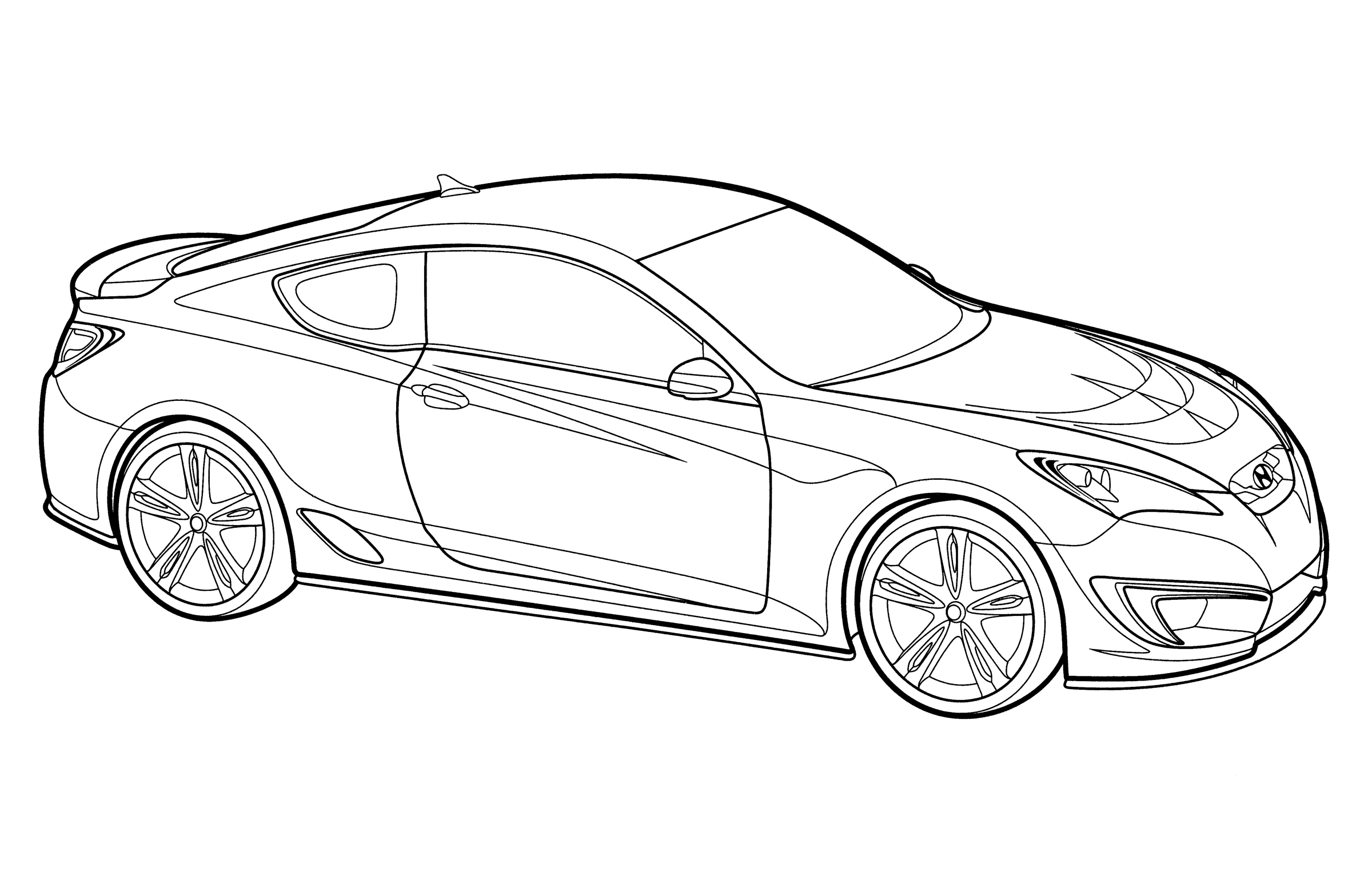 Hyundai genesis coupe concept coloring page