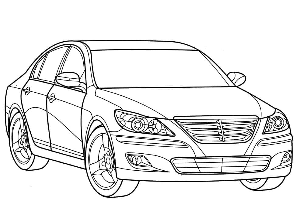 Hyundai genesis coloring page