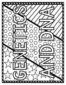 Genetics and dna color by number reading passage and text marking