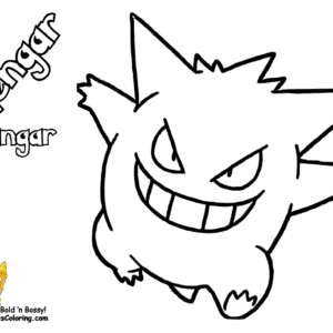 Gengar coloring pages printable for free download