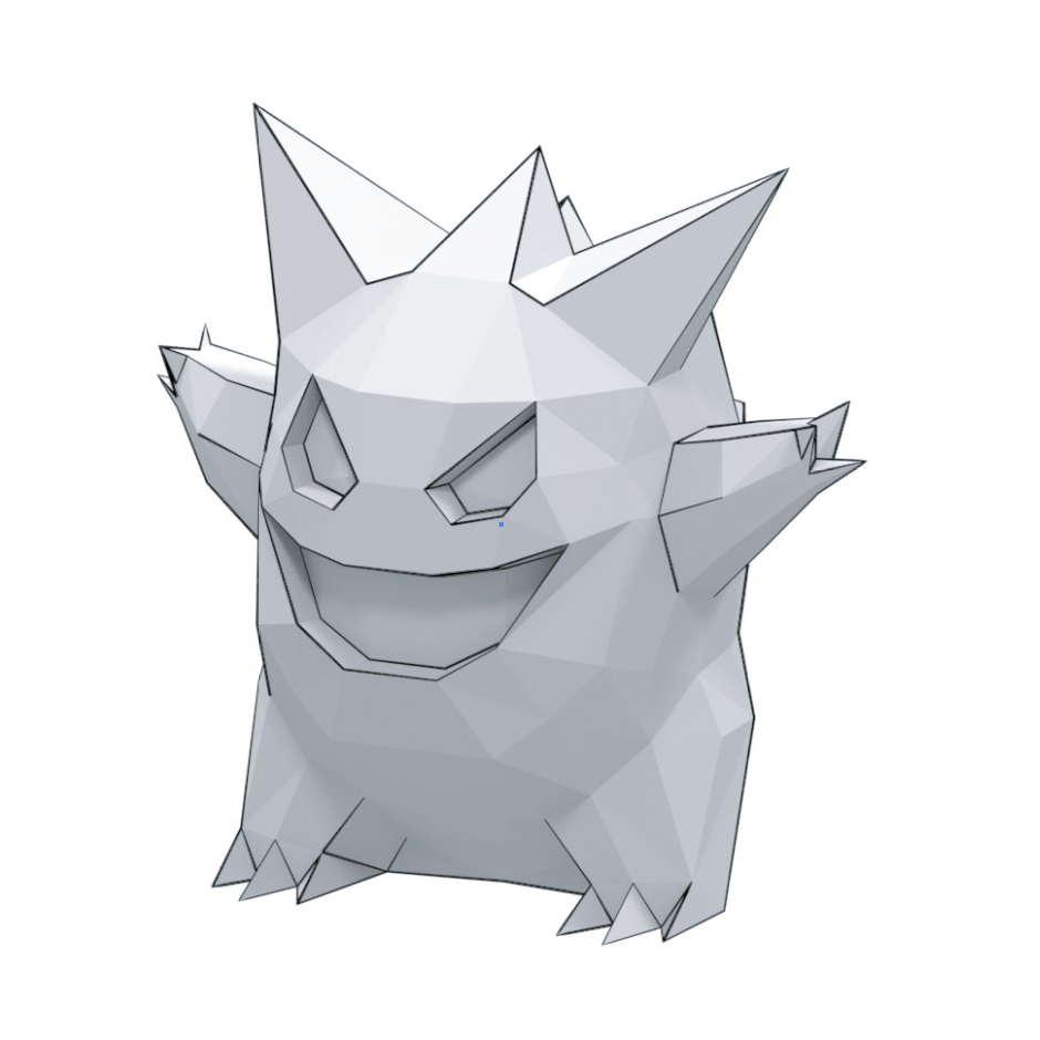 Gengar d papercraft free printable papercraft templates