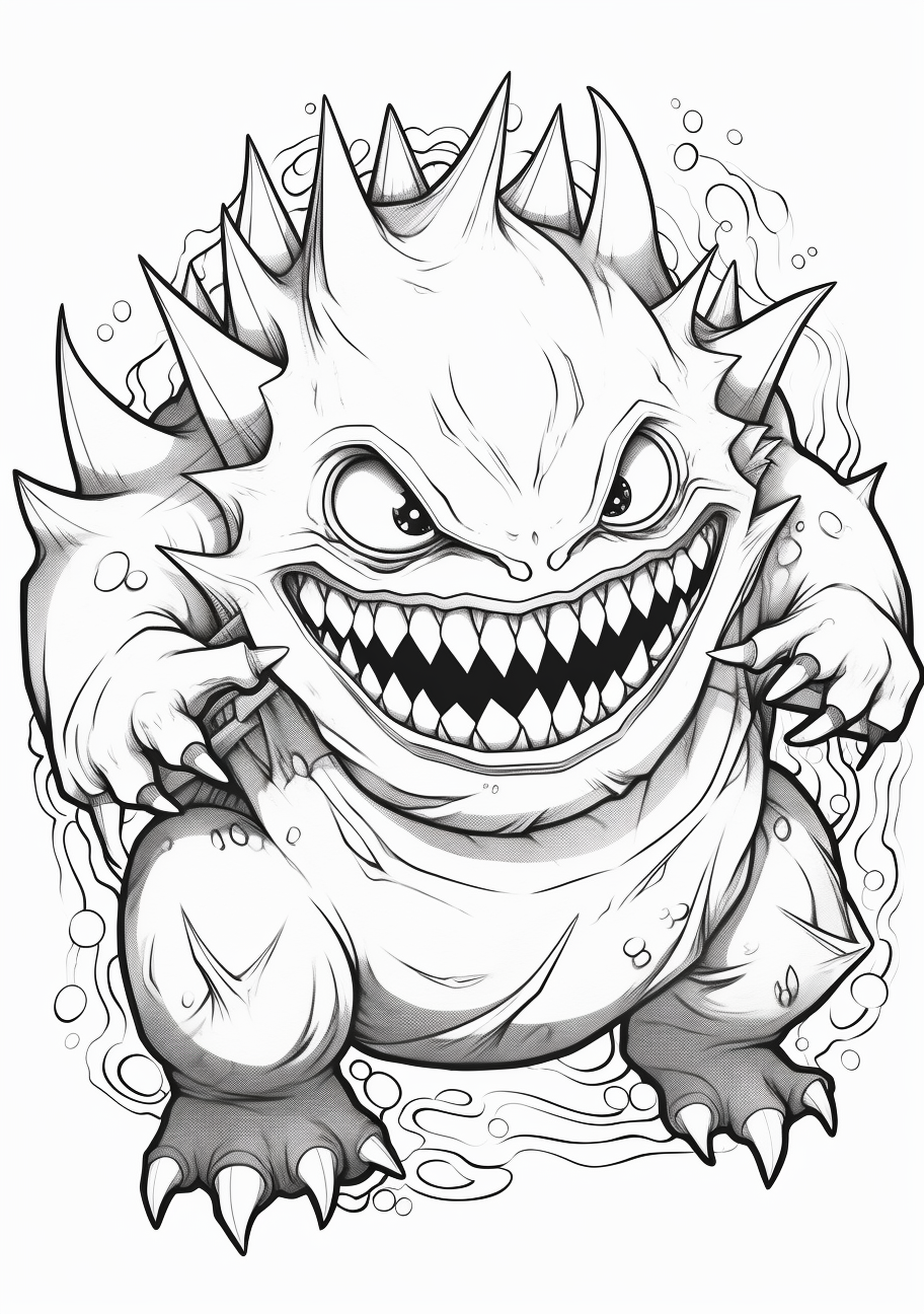 Mega gengar coloring s adult and kids coloring fun coloring