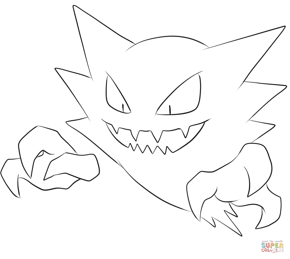 Haunter coloring page free printable coloring pages