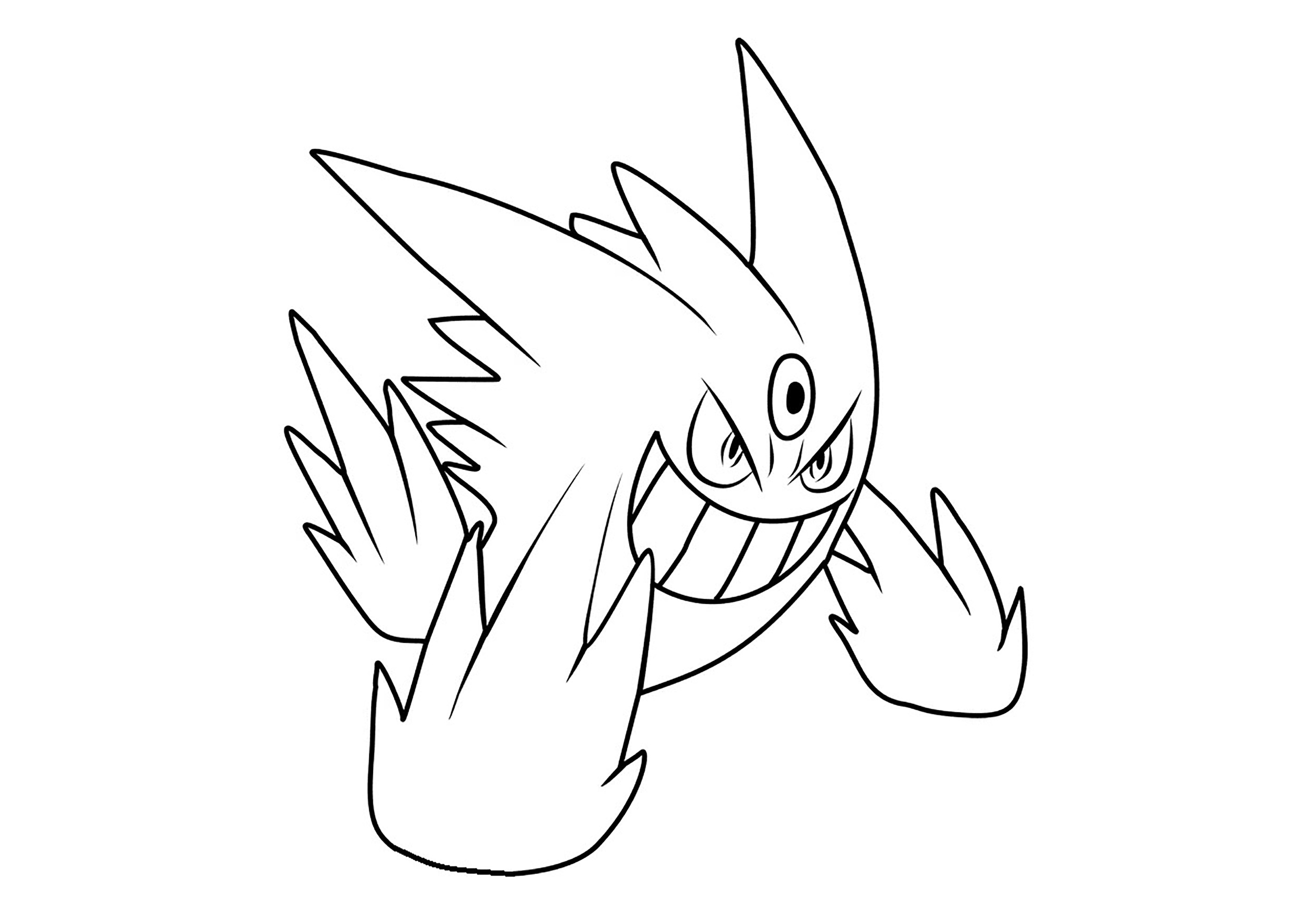 Gengar coloring page for kids