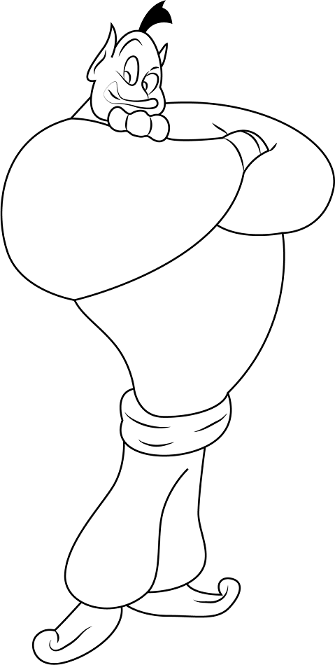 Coloring pages genie from aladdin coloring pages