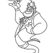 The genie coloring pages