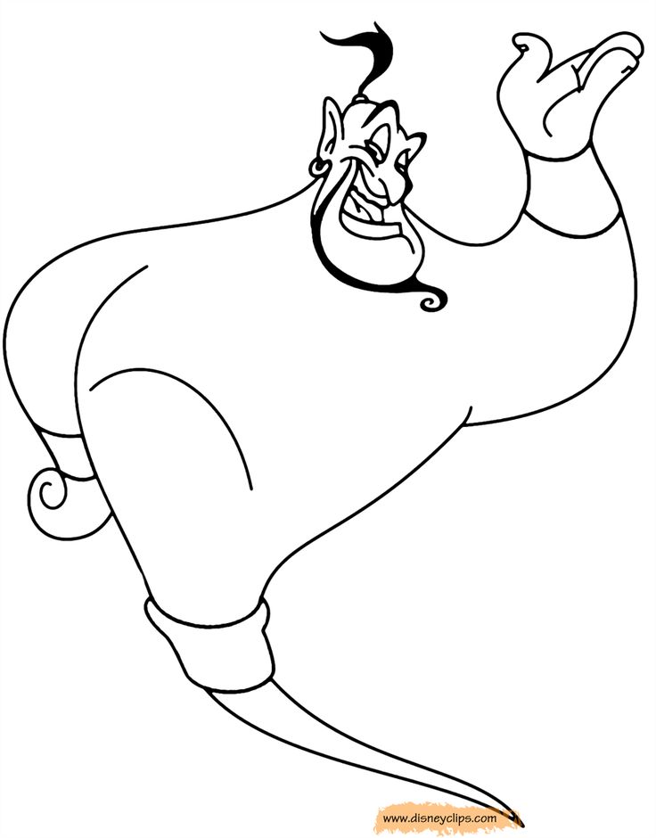 Genie aladdin disney coloring pages princess coloring pages disney colors