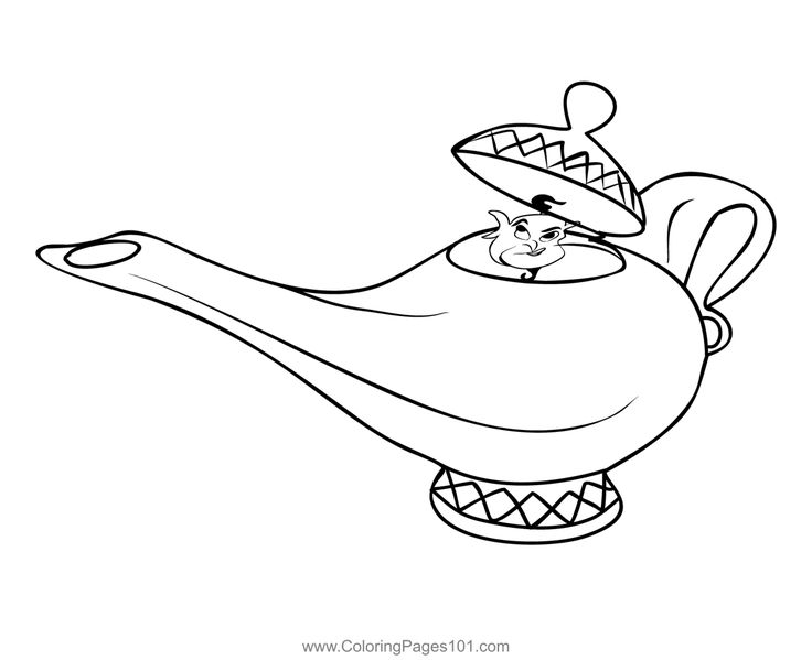 Aladdin lamp coloring page coloring pages coloring pages for kids aladdin lamp