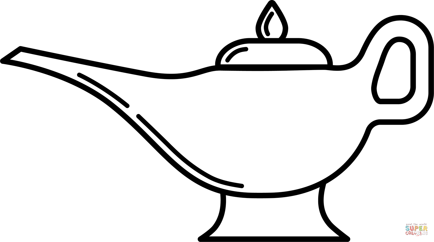 Genie lamp coloring page free printable coloring pages