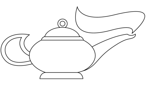 Genie lamp coloring page free printable coloring pages