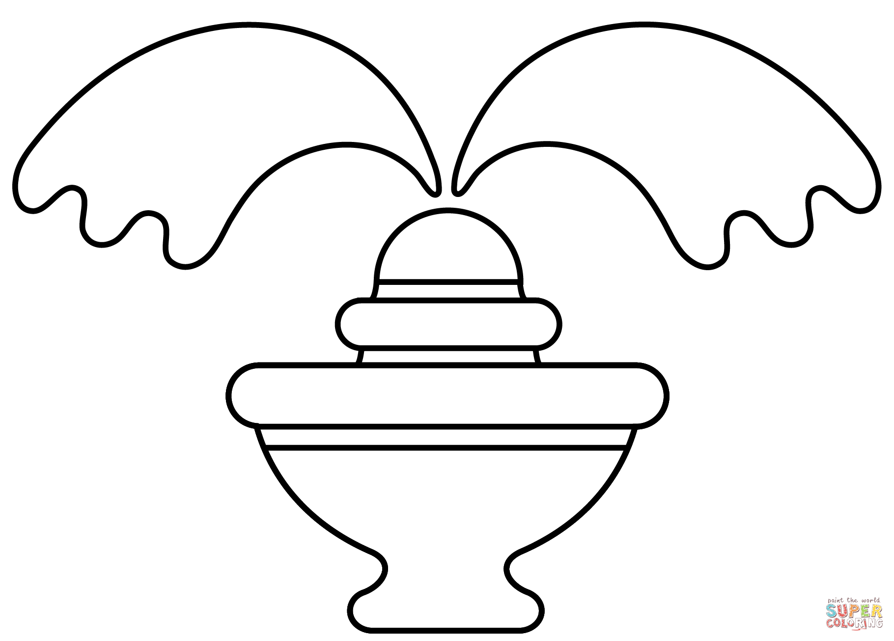 Fountain emoji coloring page free printable coloring pages