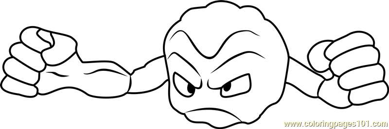 Geodude pokemon go coloring page for kids