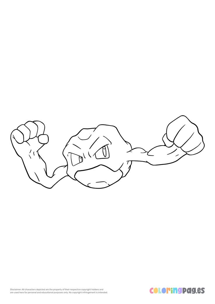 Geodude coloring page coloring pages pokemon coloring pages pokemon coloring