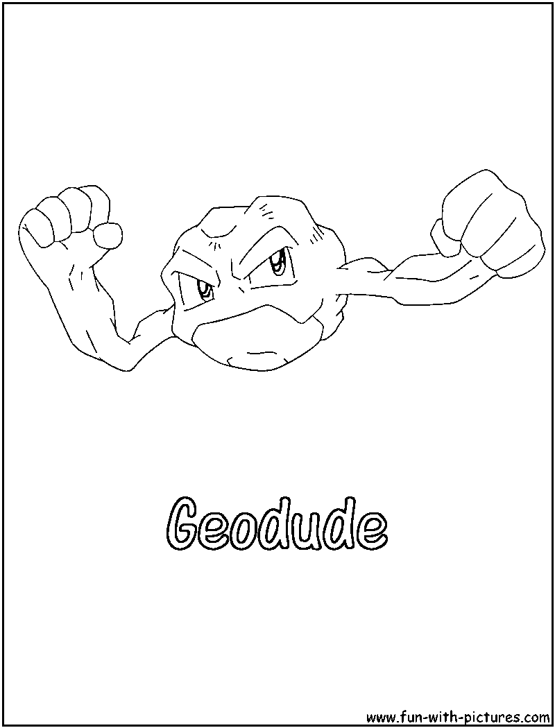 Geodude coloring page