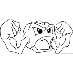 Geodude pokemon coloring pages for kids