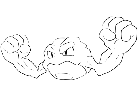 Geodude coloring page free printable coloring pages