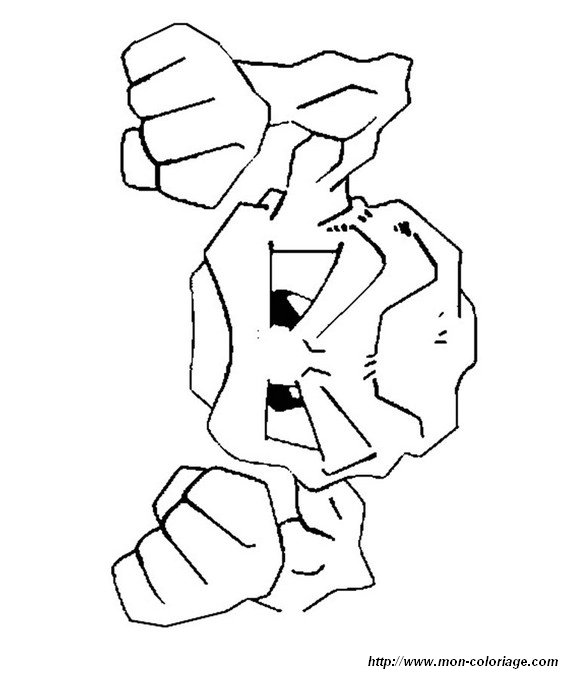 Coloring pokemon page geodude to print out or color online