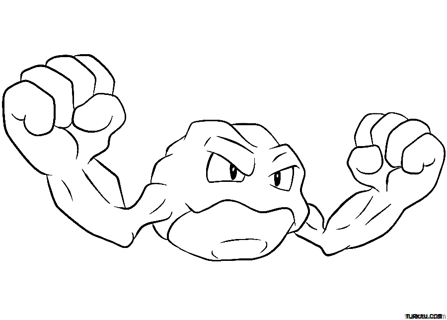 Pokemon geodude coloring page