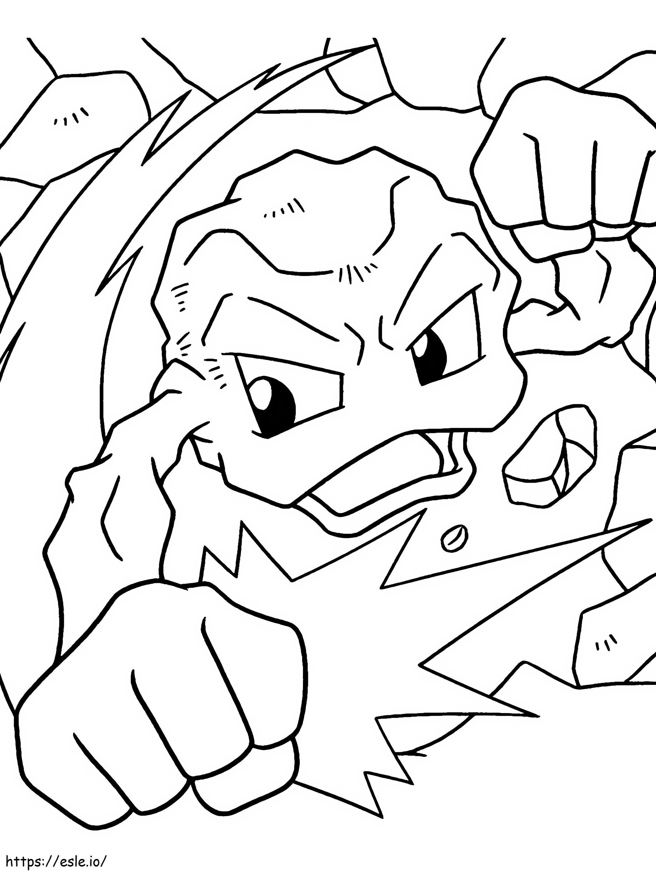 Geodude coloring page