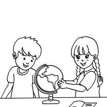 Geography lesson coloring pages