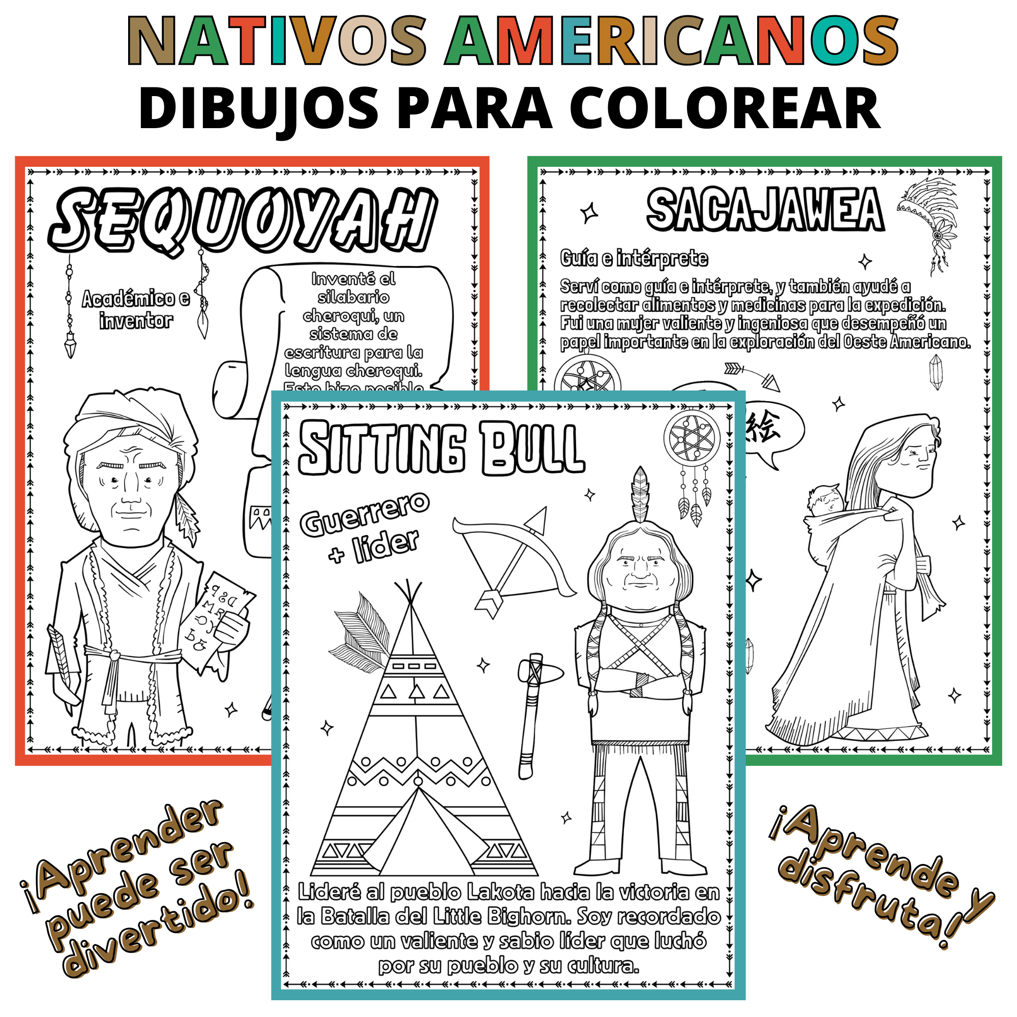 Mes de la herencia nativa americana indigenous peoples day coloring pages made by teachers