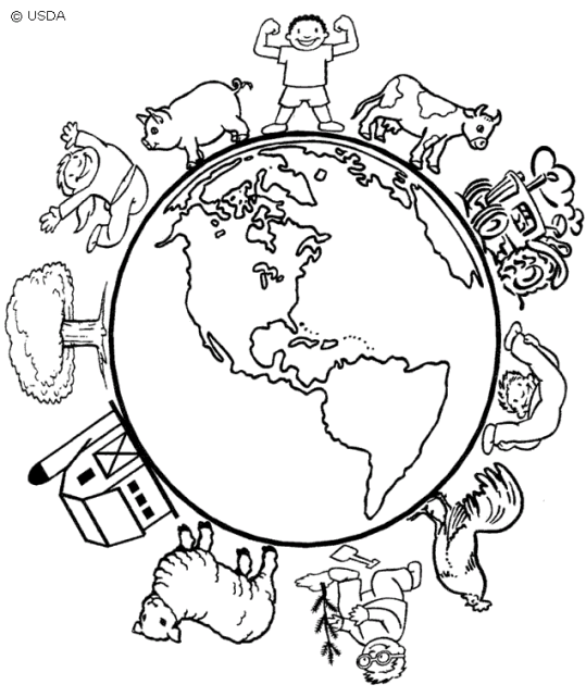 Geography maps coloring pages