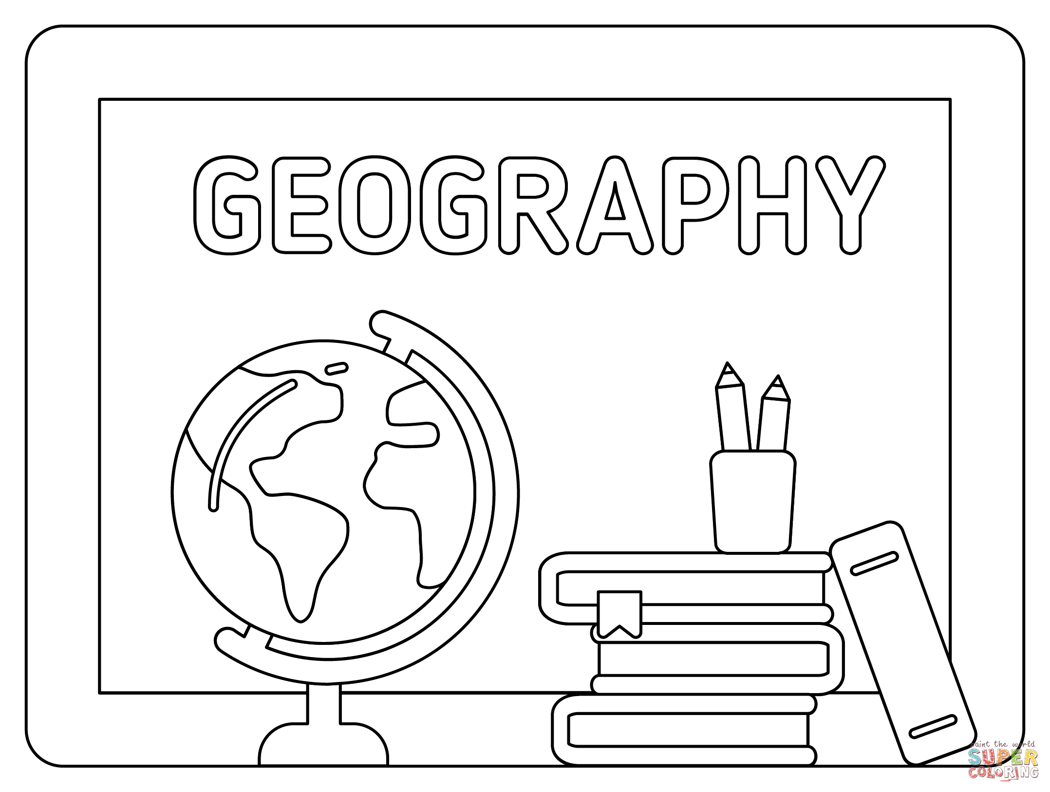 Dibujo de clase de geografia para colorear dibujos para colorear imprimir gratis