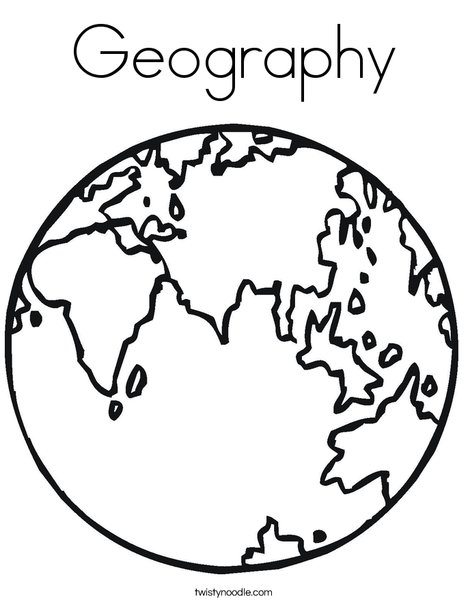 Geography coloring page