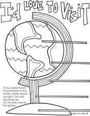 Geography coloring pages and printables