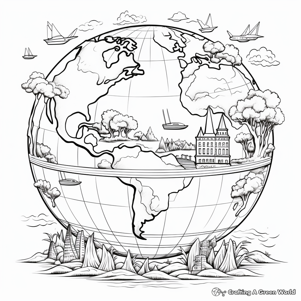 Earth coloring pages