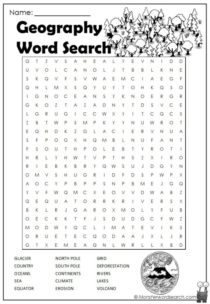 Geography word search
