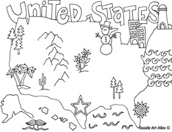 Geography coloring pages and printables