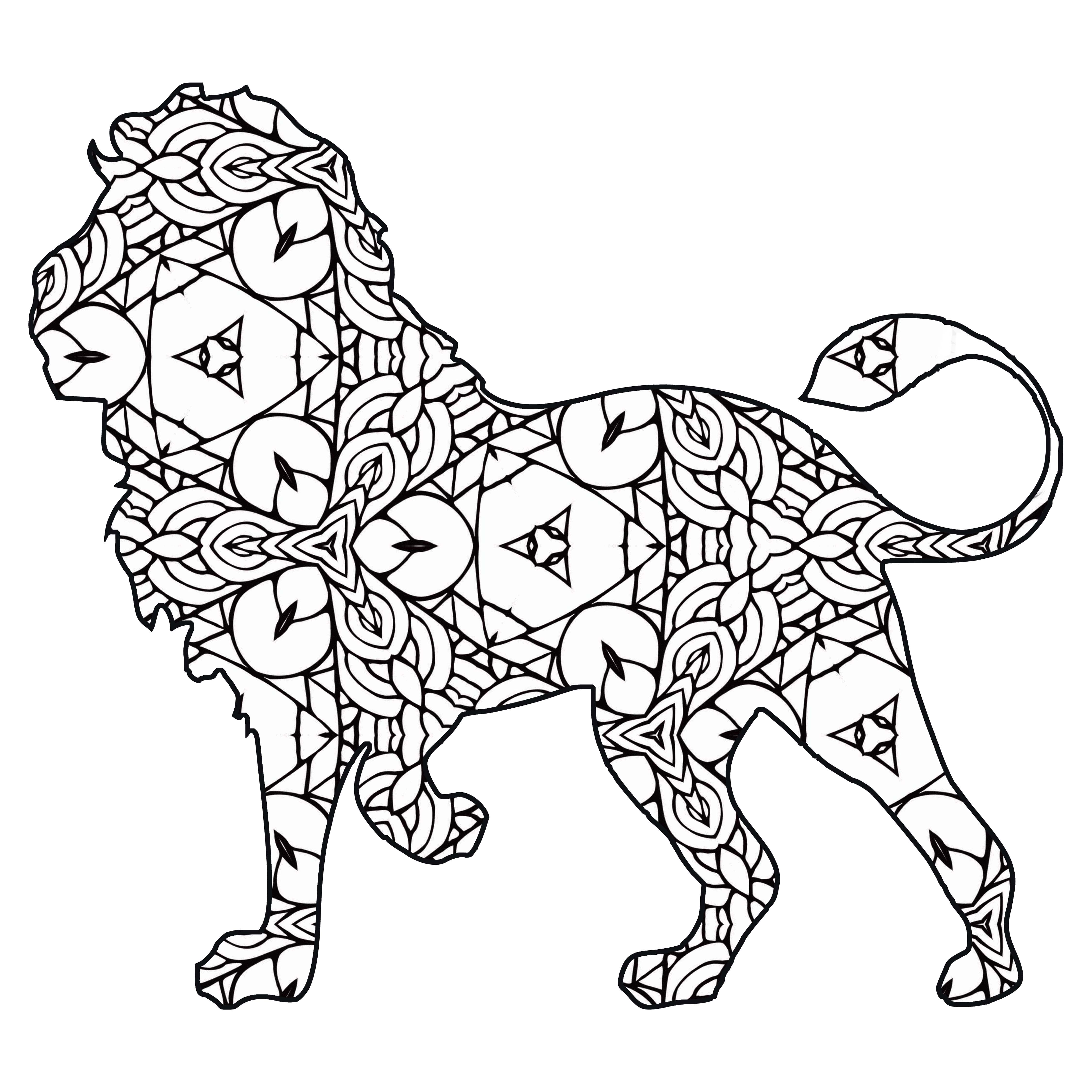 Free printable geometric animal coloring pages the cottage market