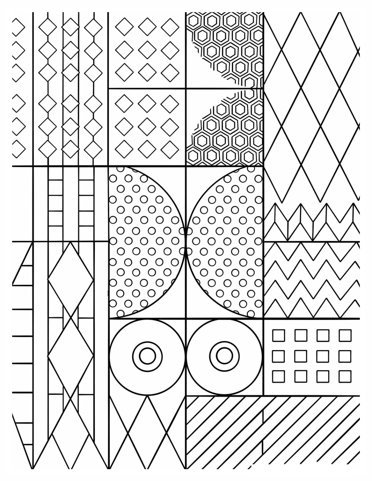 Geometric coloring pages by coloringpageswk on