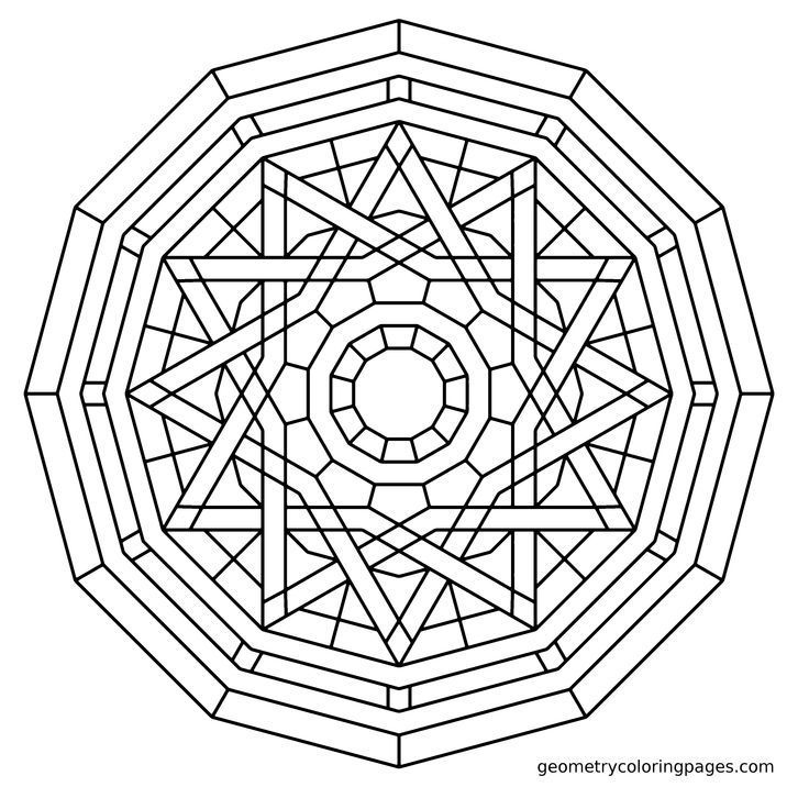 Geometry coloring page elemental geometry mandala coloring pagesâ mandala coloring pages geometric coloring pages mandala coloring