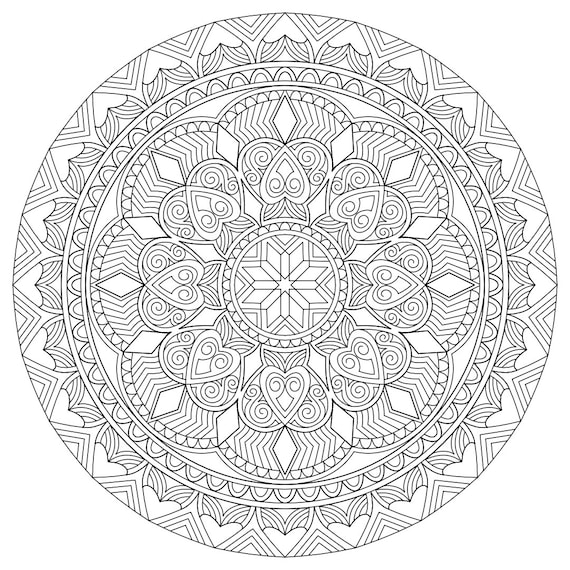 Mandala coloring pages digital prints geometric art pattern art pdf downloads instant download