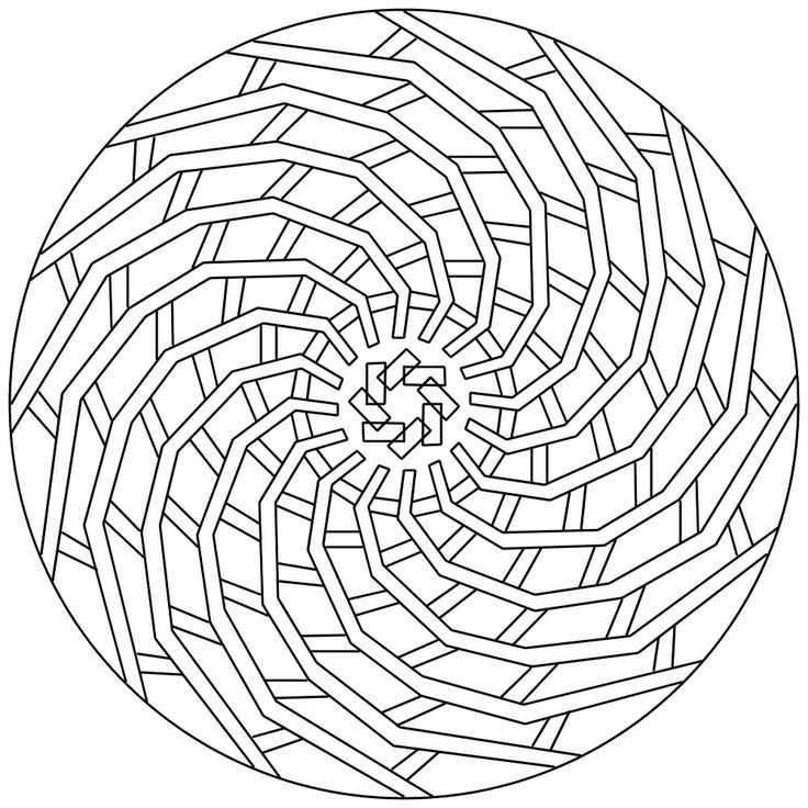 Geometry coloring page on geometry mandala coloring page