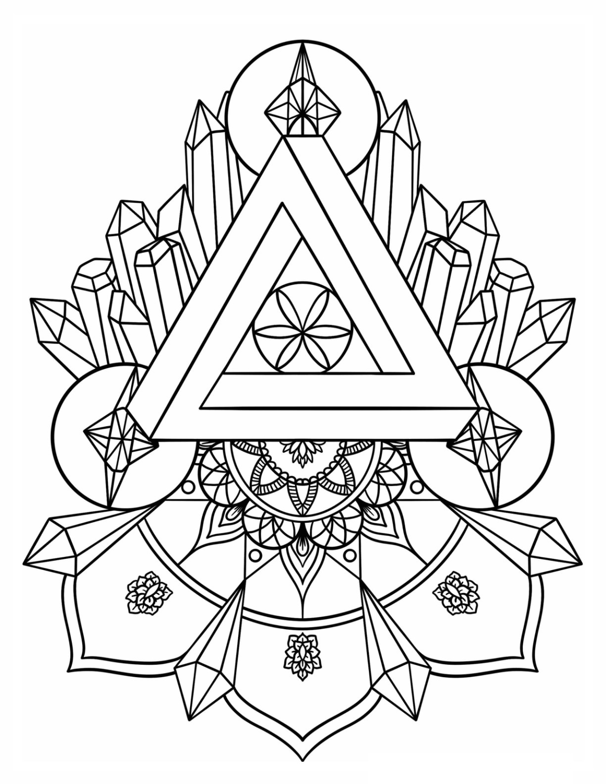 Geometric coloring pages by coloringpageswk on