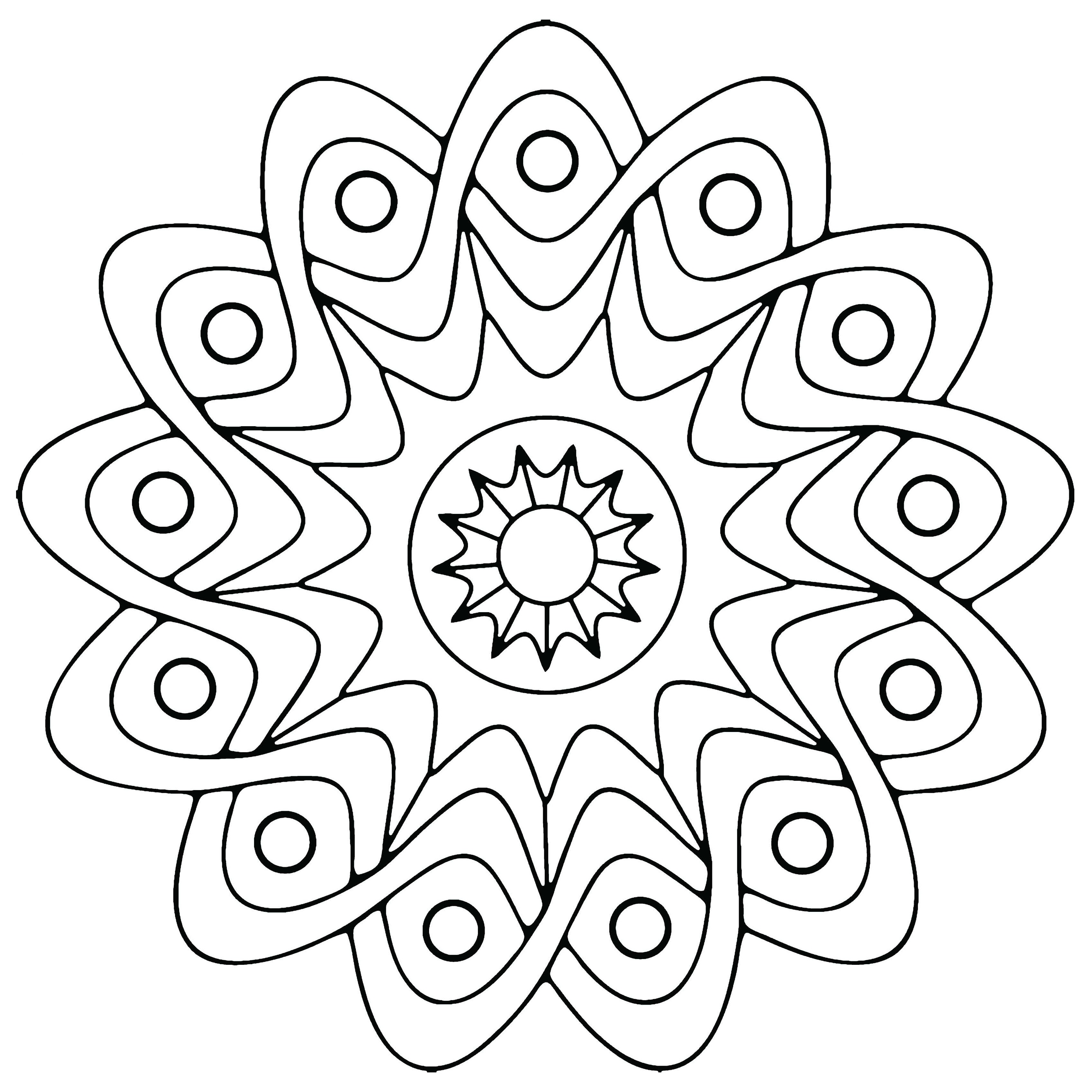 Free printable geometric coloring pages for kids