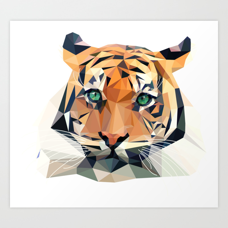 Download Free 100 + geometric tiger