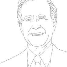 President george bush father coloring pages