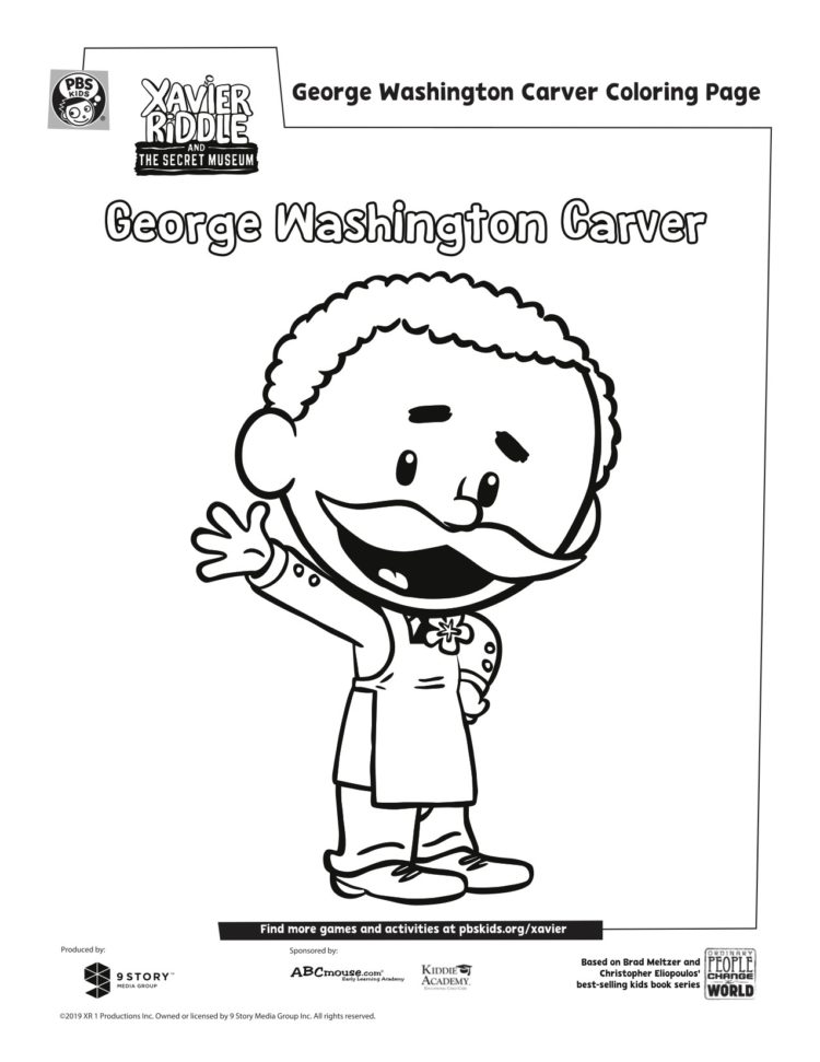 Gee washington carver coloring page kidsâ kids for parents