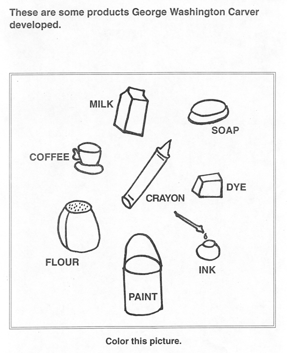 George washington carver coloring and activity book