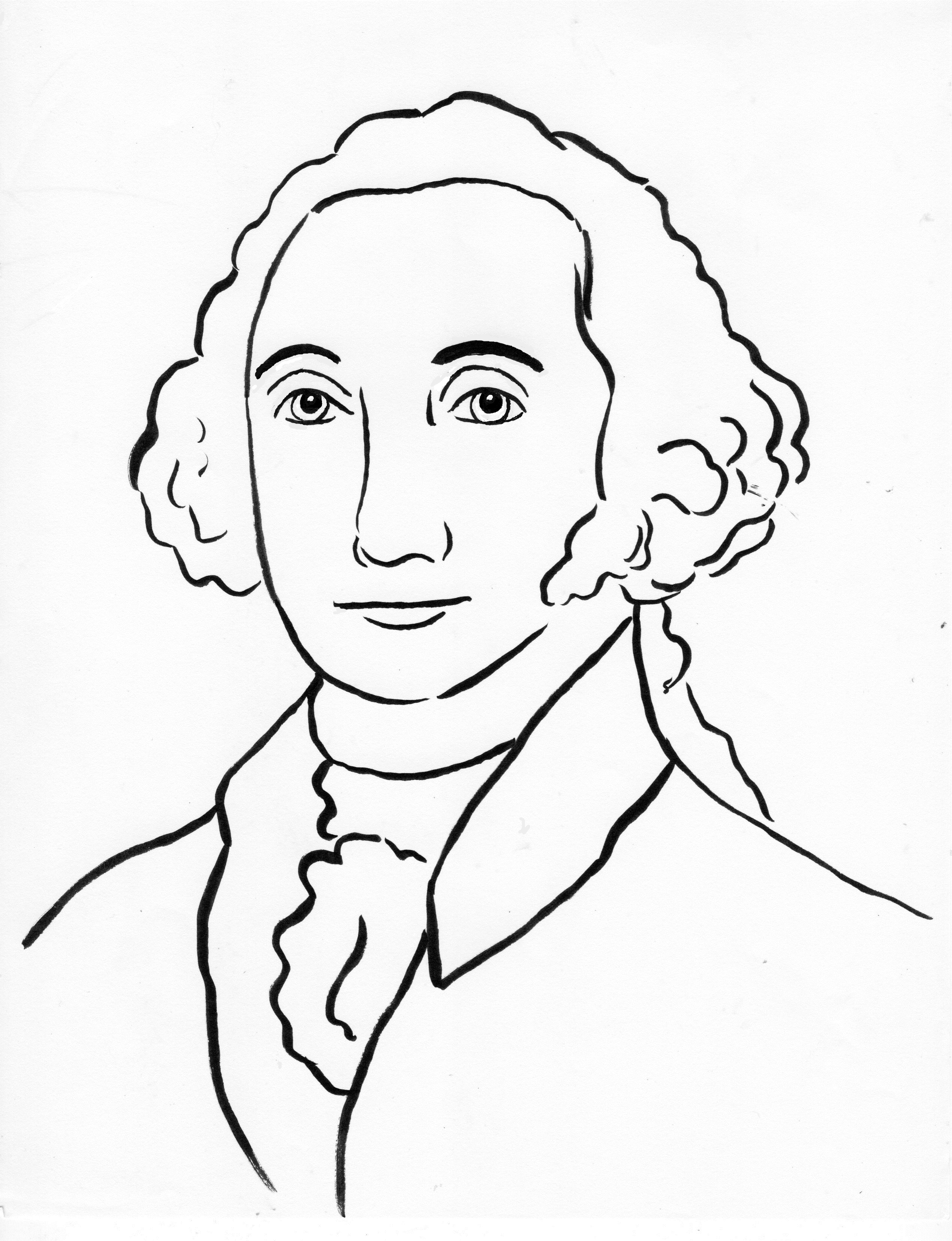 George washington coloring page