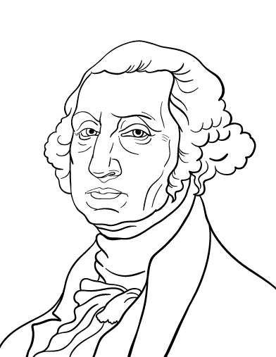 Free george washington coloring page