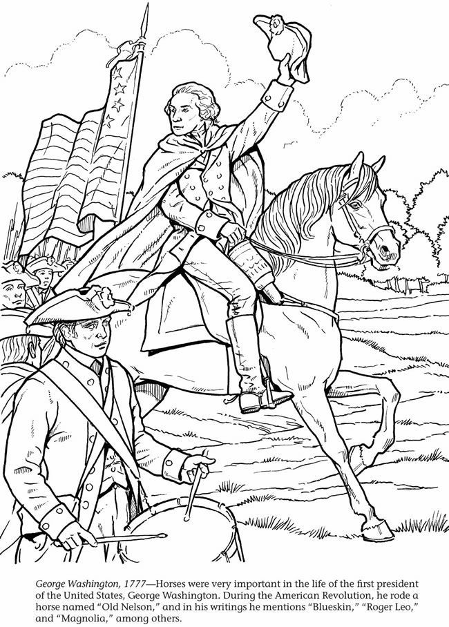 George washington coloring pages