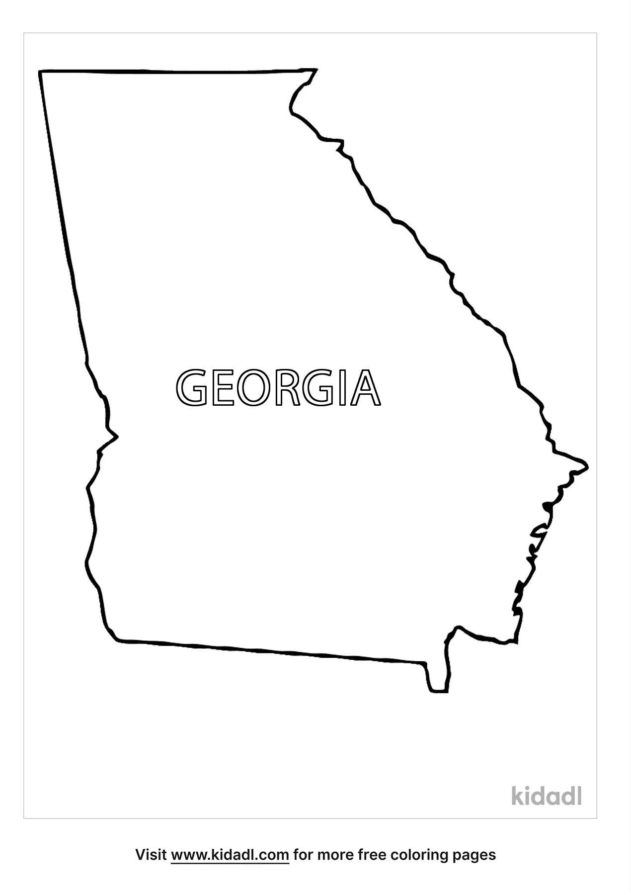 Free georgia map coloring page coloring page printables