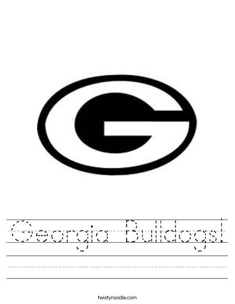 Georgia bulldogs worksheet georgia bulldogs sports coloring pages georgia